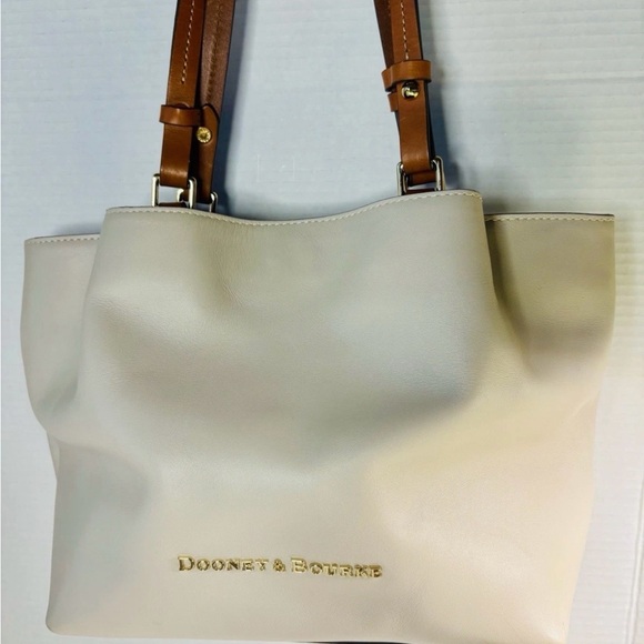 Dooney & Bourke Cream and Tan Leather Tote
